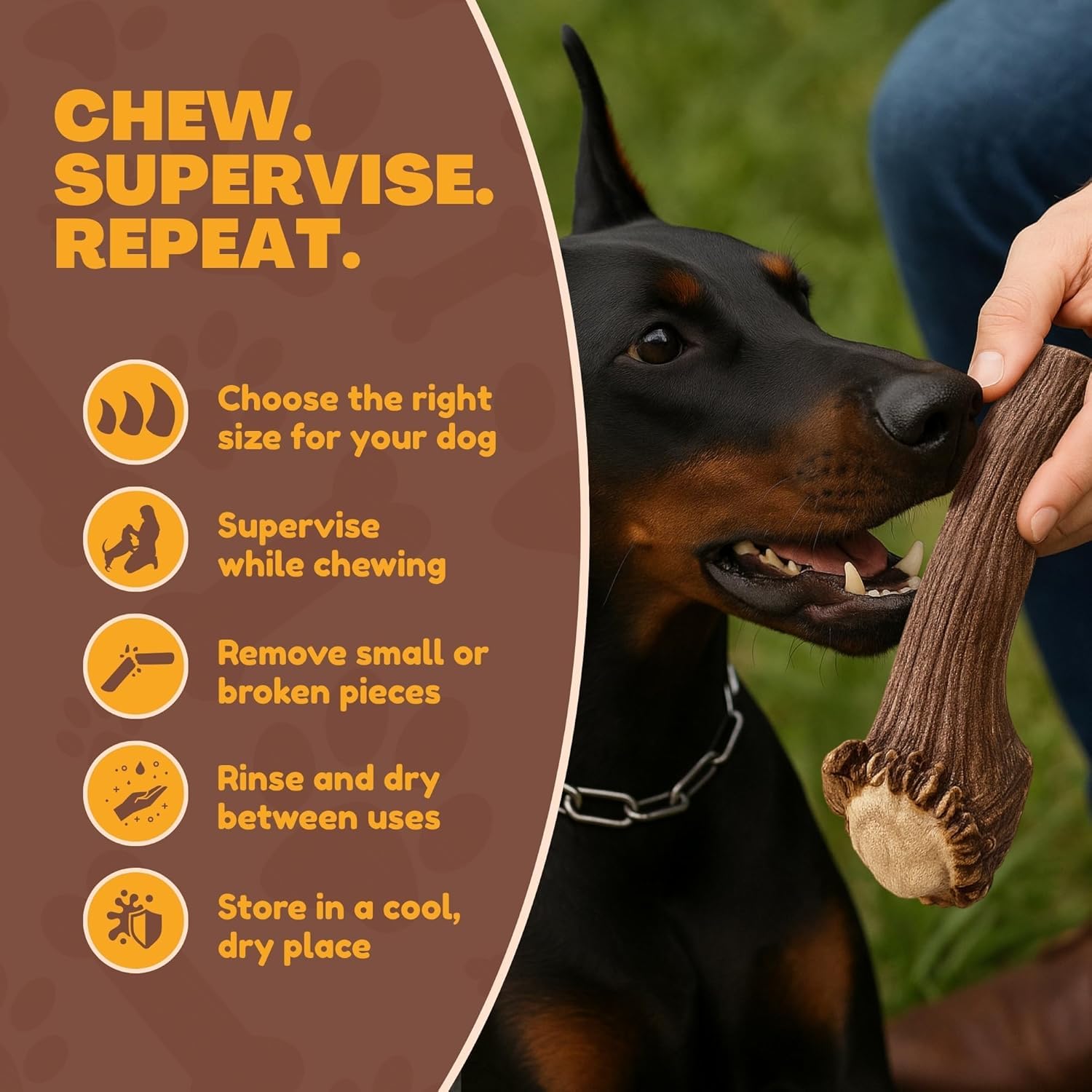 WhiteTail Naturals ethically sourced deer antlers support natural, wildlife-friendly chews.
