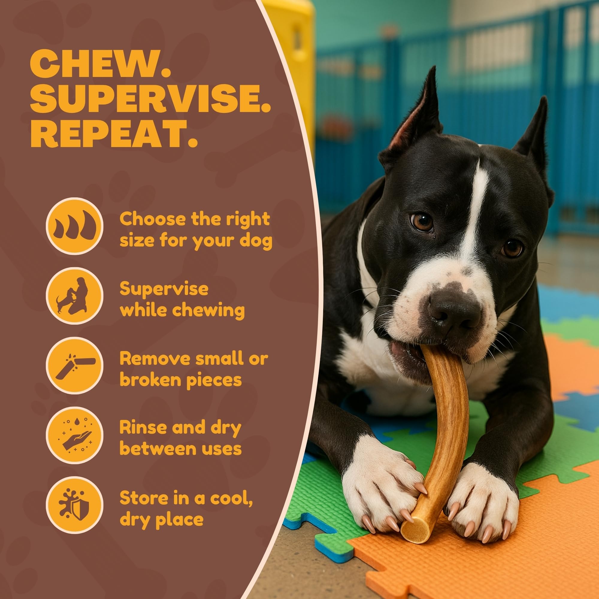 WhiteTail Naturals provides a grain-free, single-ingredient chew option.