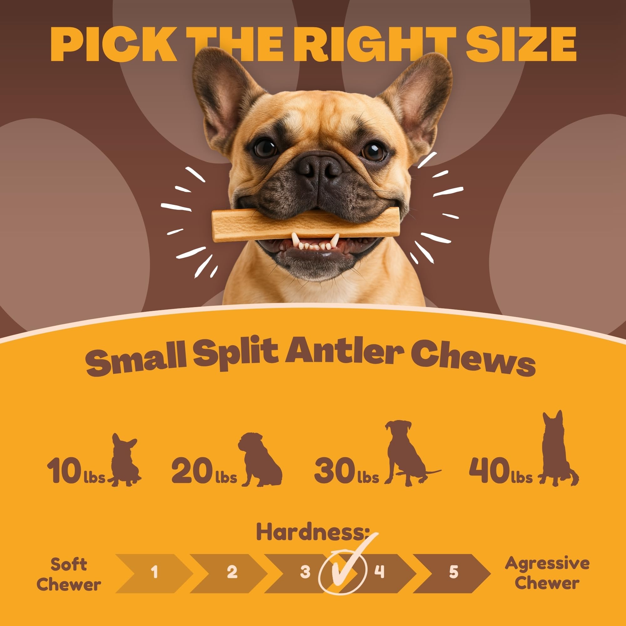 WhiteTail Naturals odorless dog chews for indoor use—mess-free with no lingering smell