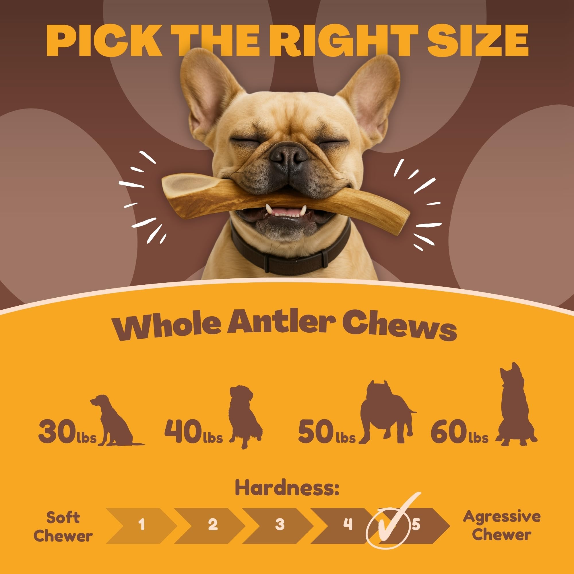 WhiteTail Naturals Texas-crafted antler chew emphasizes craftsmanship and natural texture.