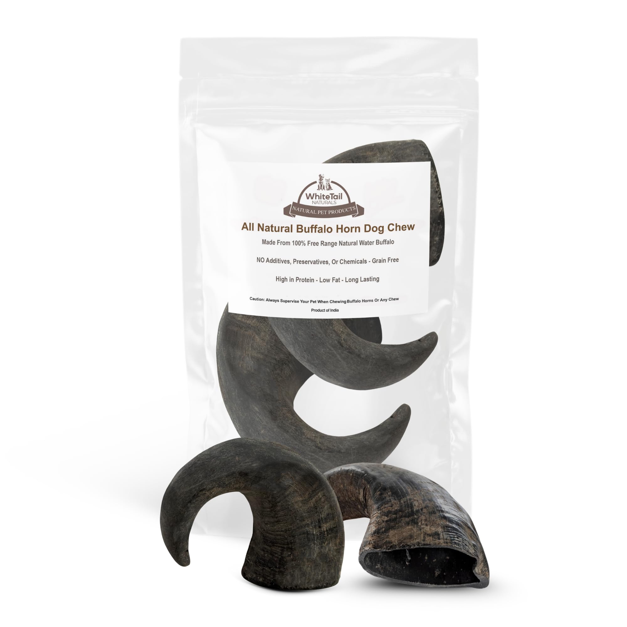 WhiteTail Naturals buffalo horns offer rugged texture for satisfying bites