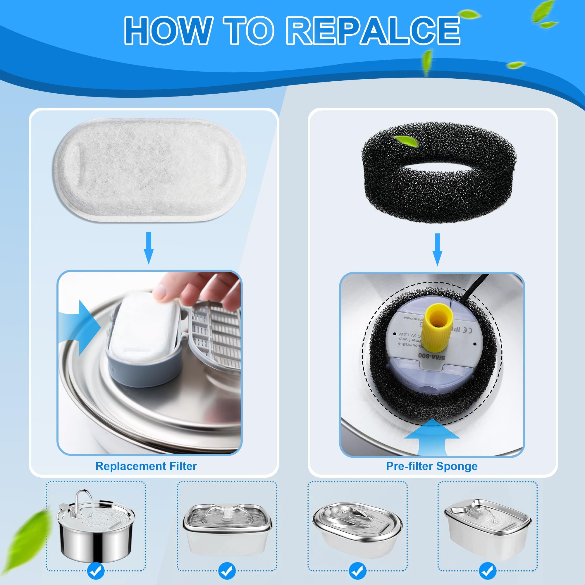 Whksoy eco-friendly filtration provides clean water for pets