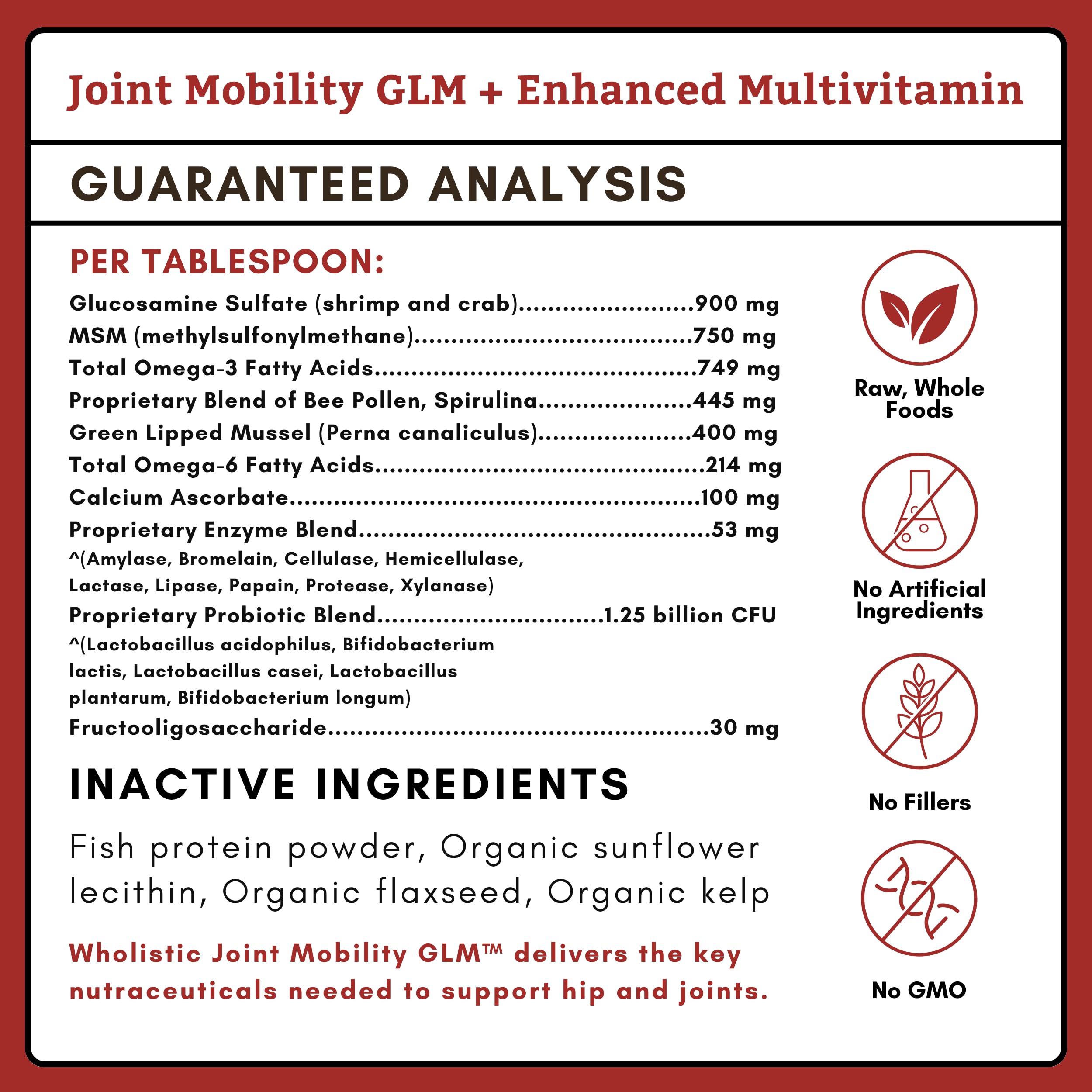 Wholistic Pet Organics dog joint supplement aids mobility in dogs.