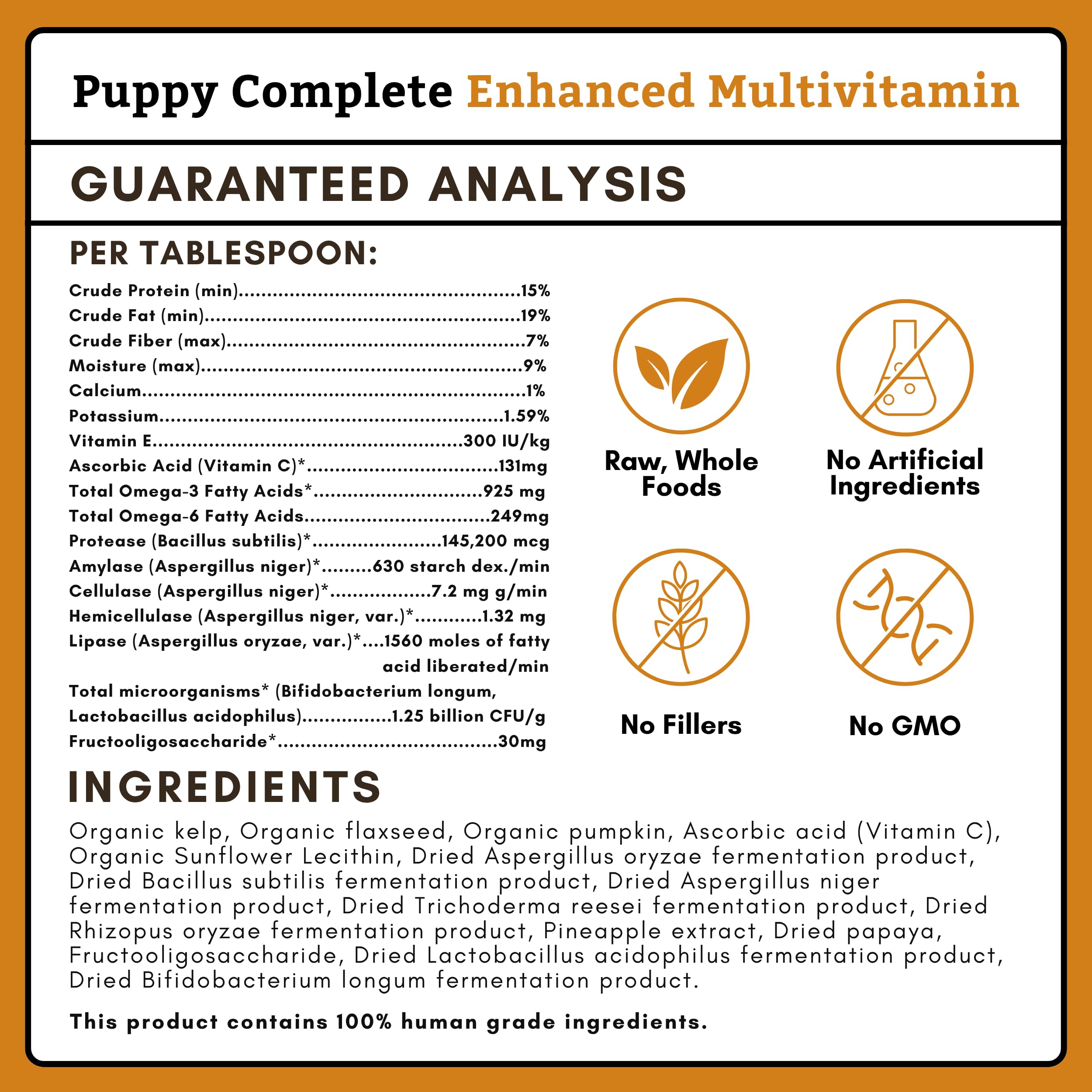 Wholistic Pet Organics Puppy Complete bone meal—calcium and minerals for growing bones