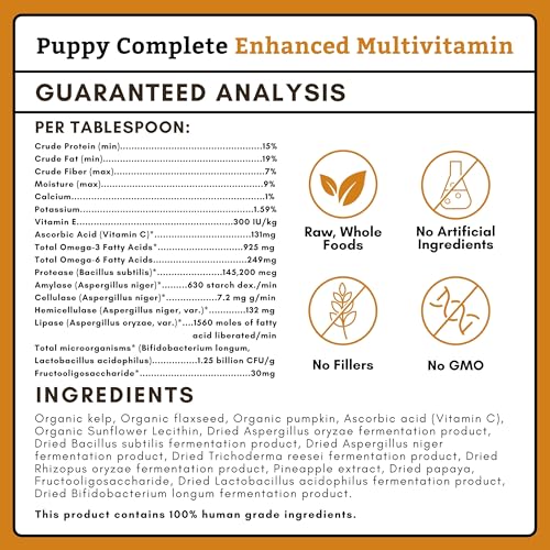 Wholistic Pet Organics Puppy Complete meal mixing—topper for homemade dog meals