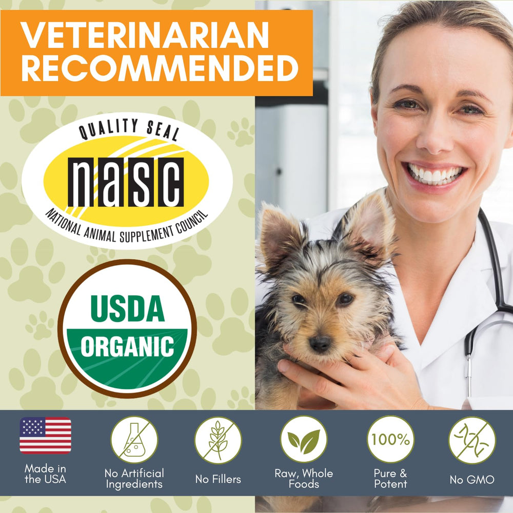 Wholistic Pet Organics WholeCran Intense filler-free, safe supplement branding