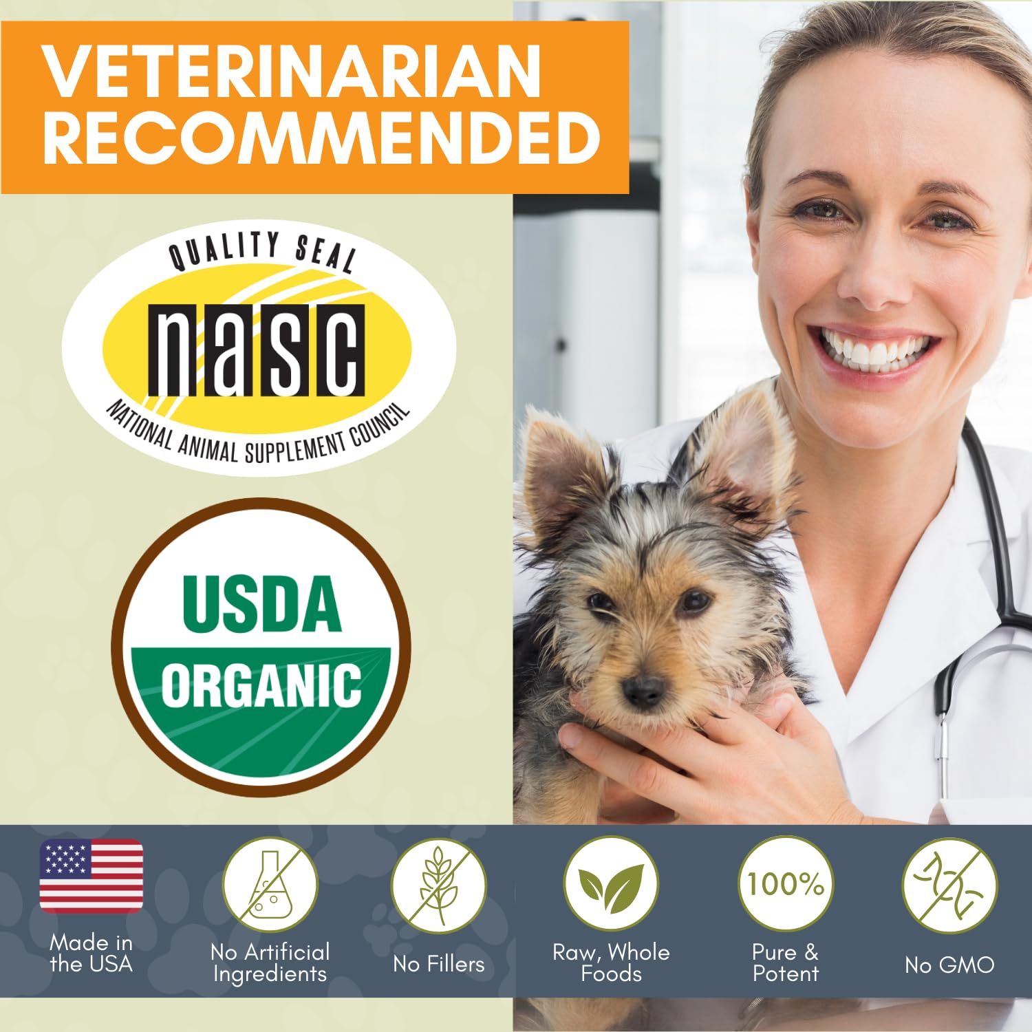 Wholistic Sea Coral made in USA for trusted pet supplements.