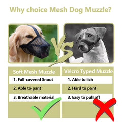 Whongkidz air mesh muzzle close-up highlights lightweight nylon for comfortable wear.