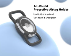 WhoseID clear silicone AirTag holder fits Apple AirTag snugly