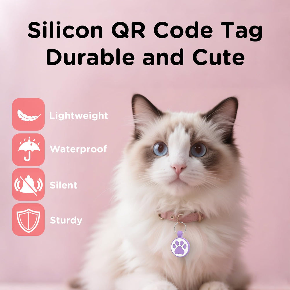 WhoseID cat tag silicone material reduces noise and increases comfort