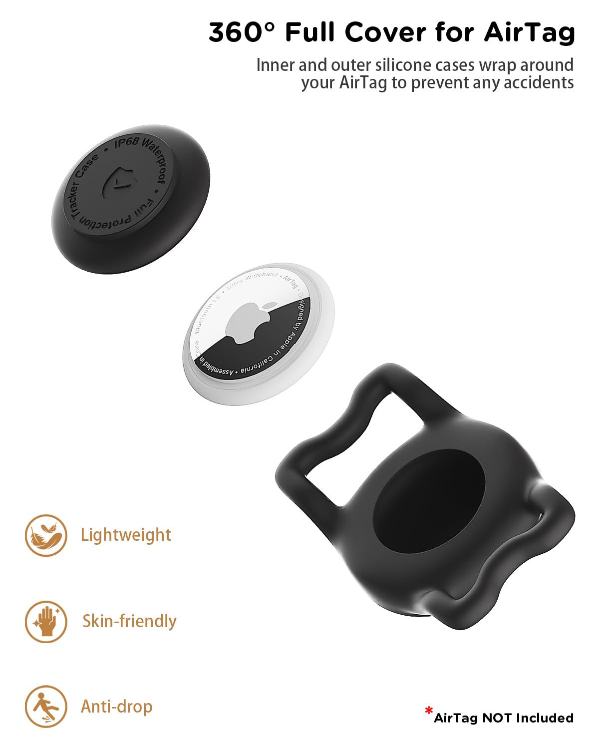 WhoseID tag holder installed on a dog collar for secure tagging