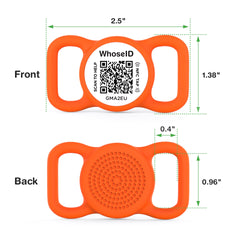 WhoseID QR code dog tag NFC on collar supports fast, contactless pet info sharing.