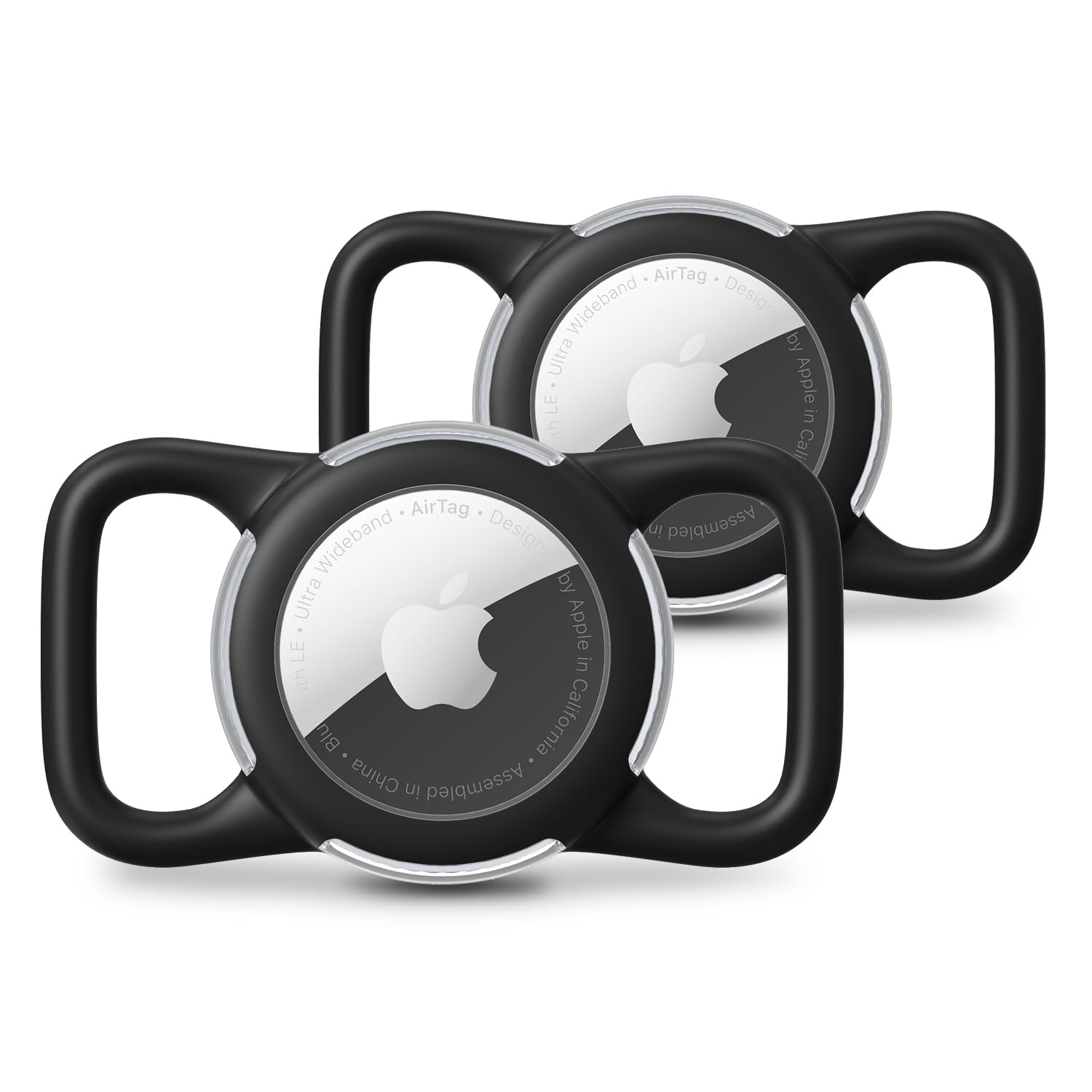 WhoseID waterproof airTag-holder dog-collar silicone protects AirTag in rain and muddy paws.