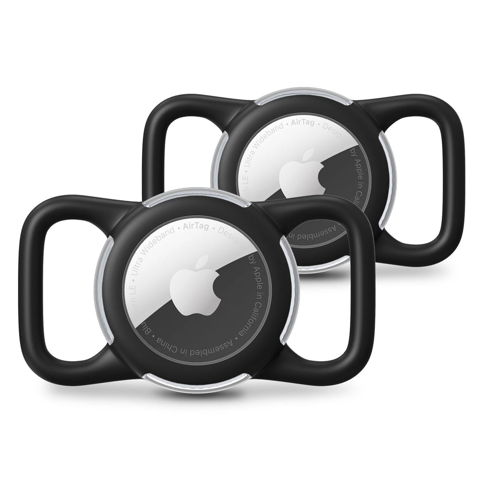 WhoseID waterproof airTag-holder dog-collar silicone protects AirTag in rain and muddy paws.