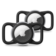 WhoseID waterproof airTag-holder dog-collar silicone protects AirTag in rain and muddy paws.