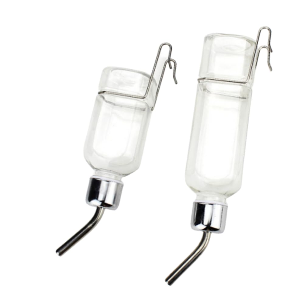 WHZAZGW two pack water bottles with no drip design for small pets.