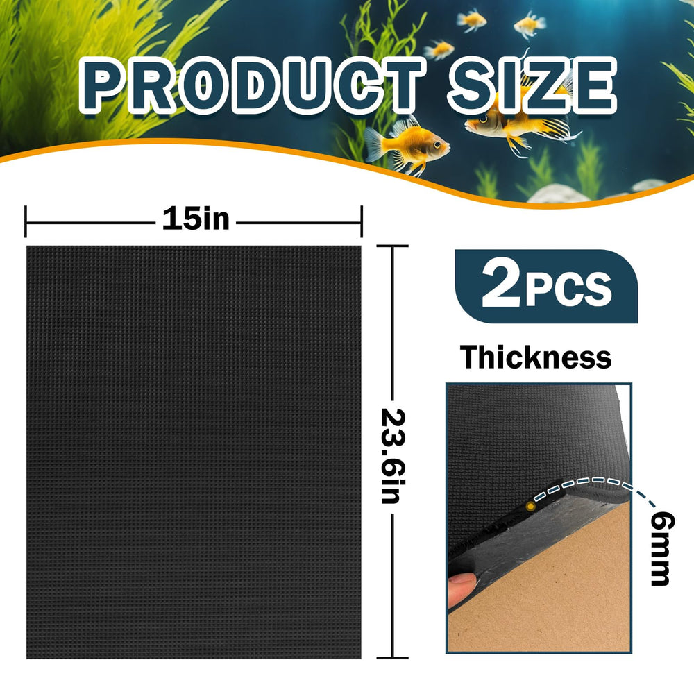 Wibeelee aquarium leveling pad side view highlighting support and vibration dampening under the tank