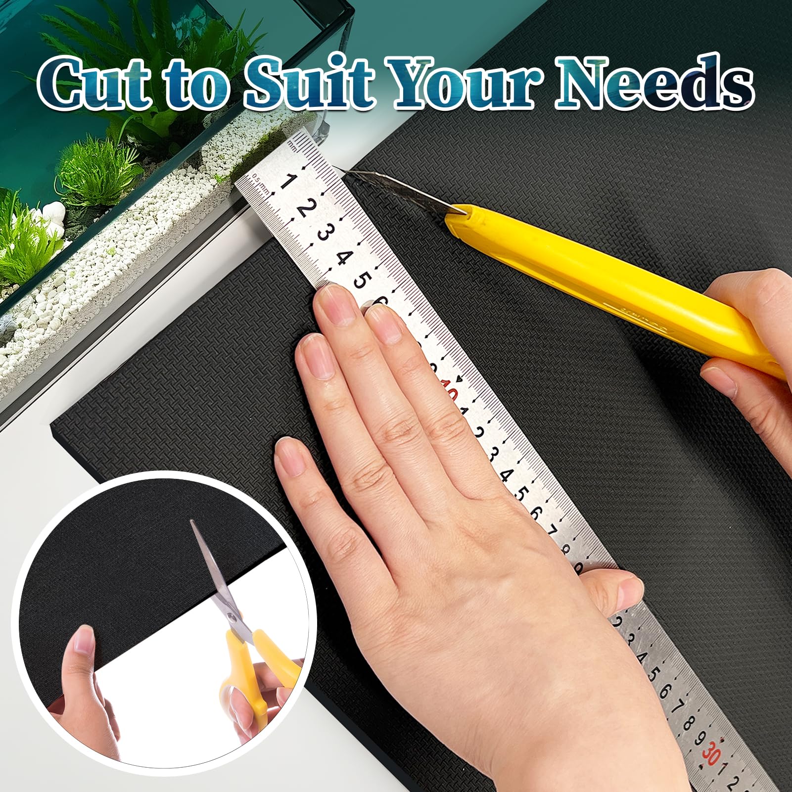 Wibeelee aquarium mat guards floors and desks with durable neoprene.