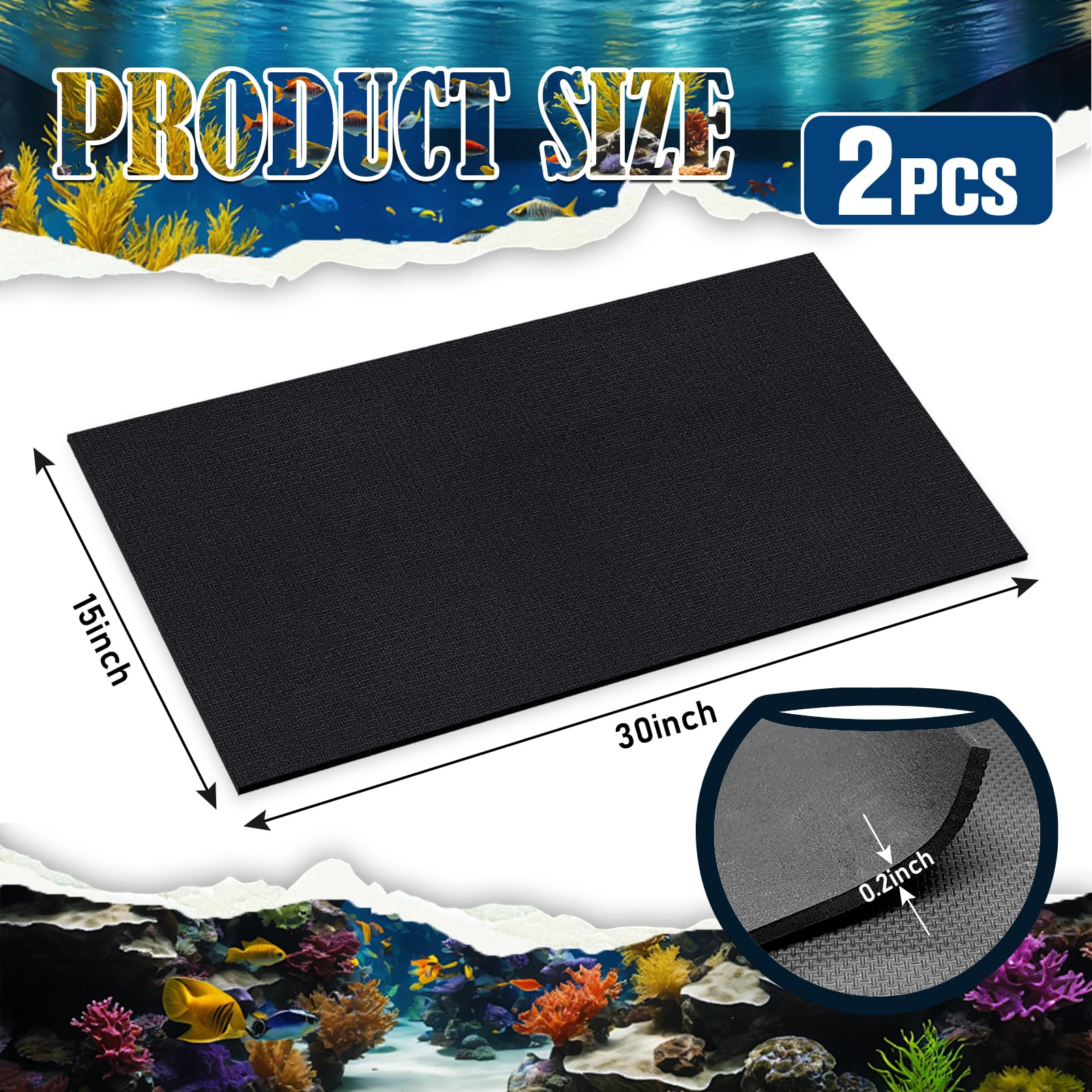 Wibeelee neoprene non-slip pad provides waterproof, shock-absorbent protection under your fish tank.