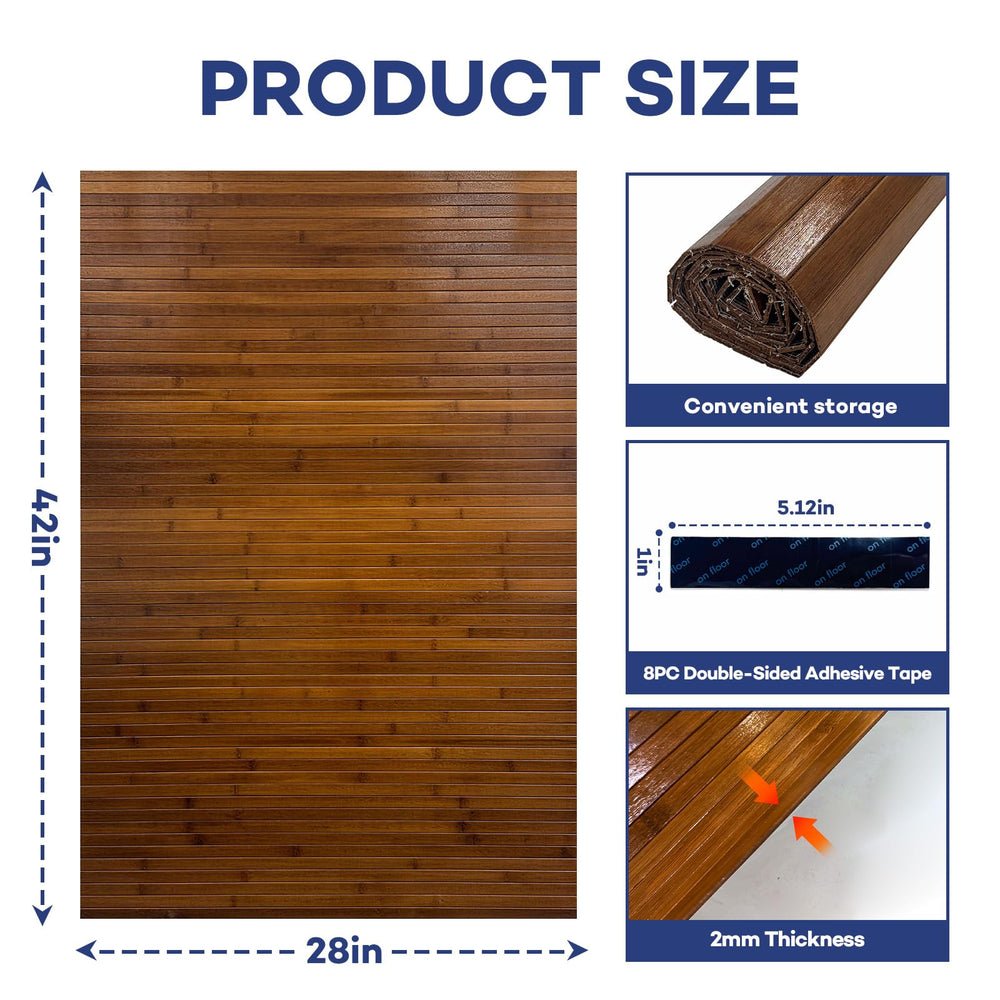 Wibeelee natural bamboo topper showcases grain with easy-clean finish for daily use