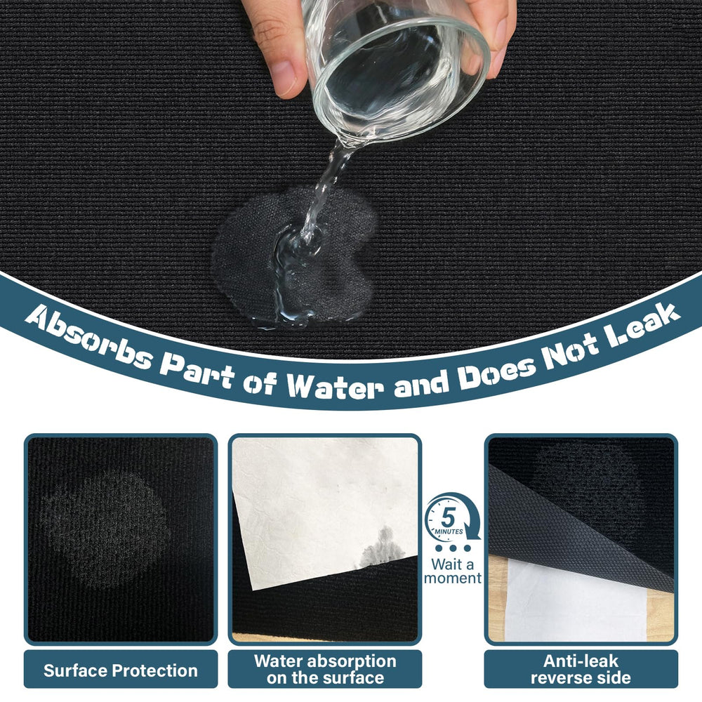 Wibeelee non-slip textured back keeps pets secure while moving on the mat.