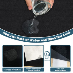 Wibeelee non-slip textured back keeps pets secure while moving on the mat.