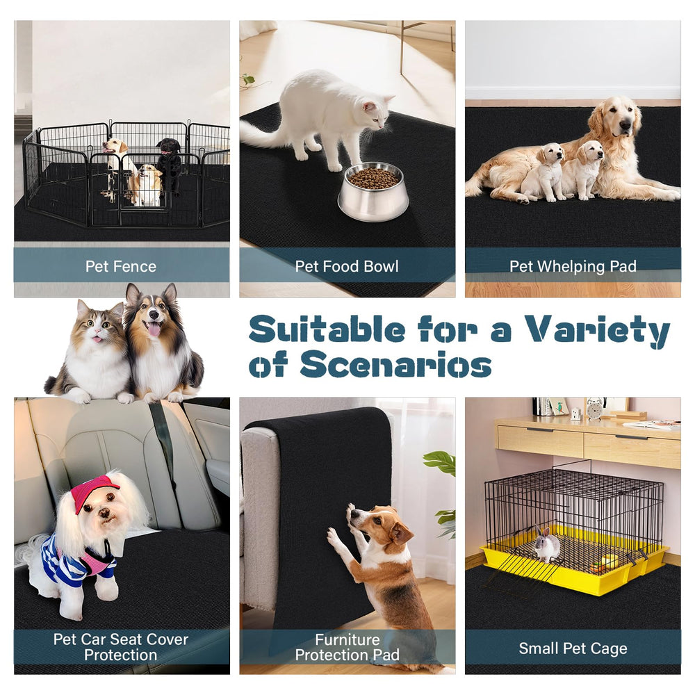Wibeelee versatile dog playpen mat fits crates, beds, training areas and more.
