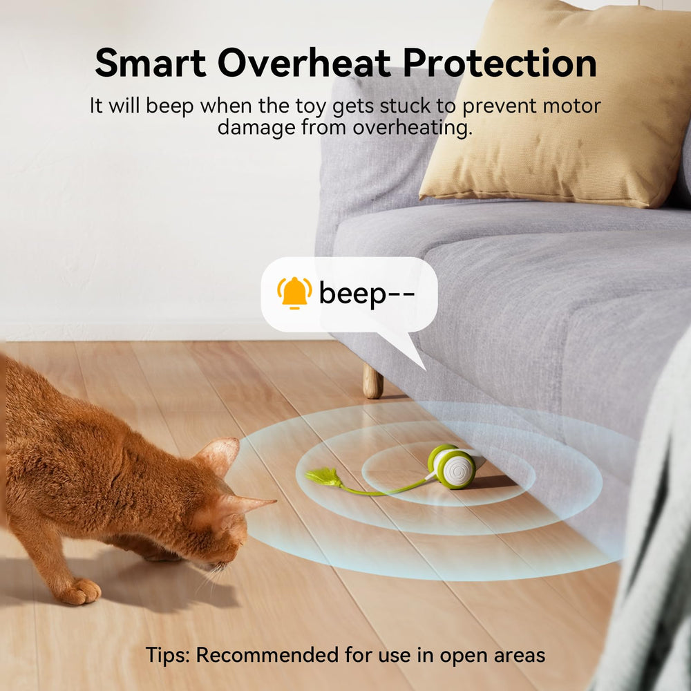 Cheerble Wicked Mouse Neo smart-sensor safely navigates obstacles during play.