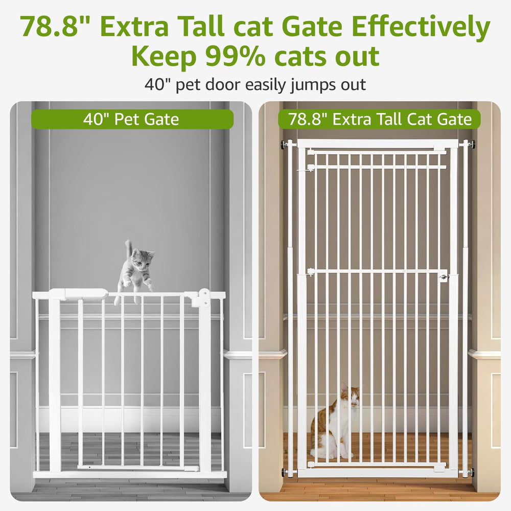 WIDERSAFER cat gate width adjustment enables seamless doorway fitting.