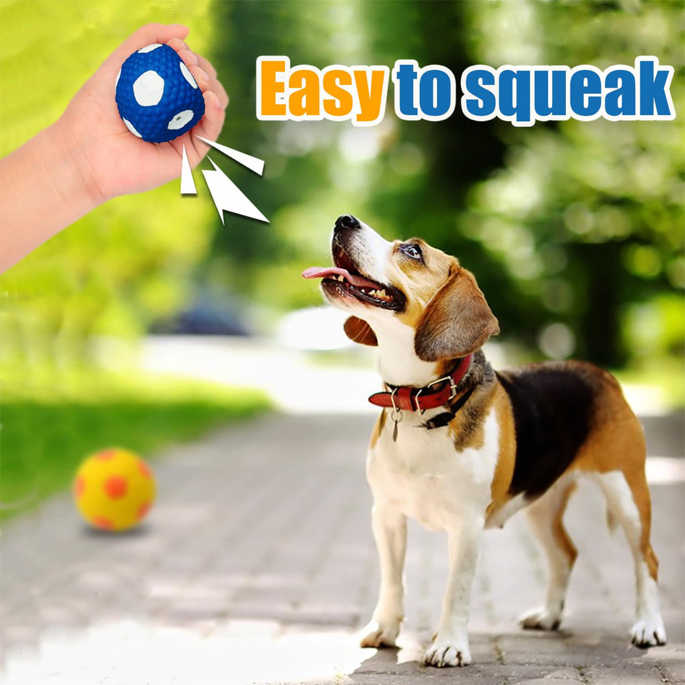 Wieppo Soft Squeaky Dog Ball 3-pack colors for indoor outdoor play.