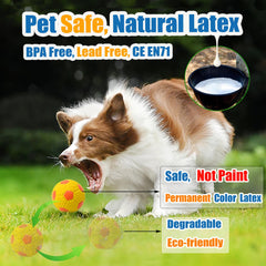 Wieppo Soft Squeaky Dog Ball set with colorful assortment for fetch.