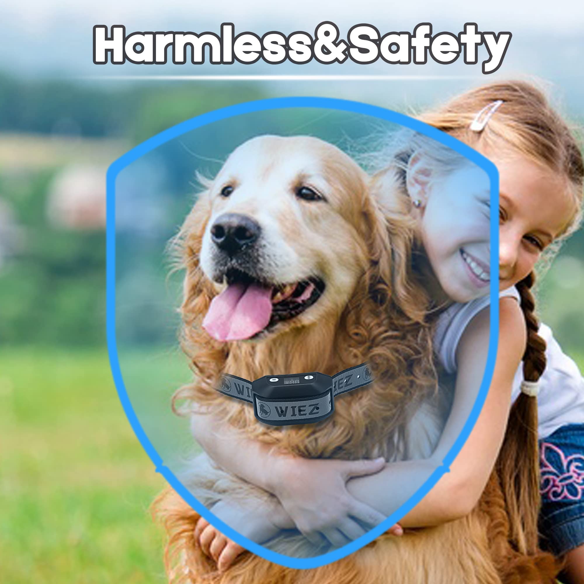 WIEZ GPS dog fence lightweight collar enables portable outdoor containment.