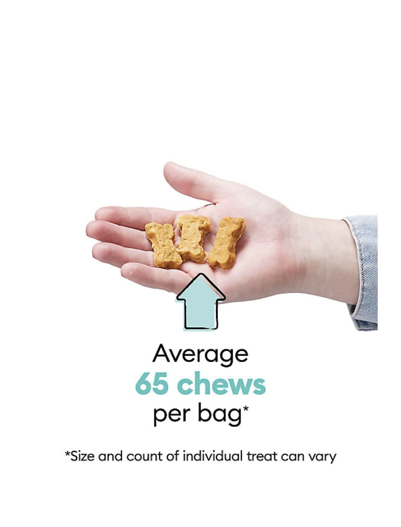 Wiggles & Wags peanut butter dog treats bag display highlighting flavor