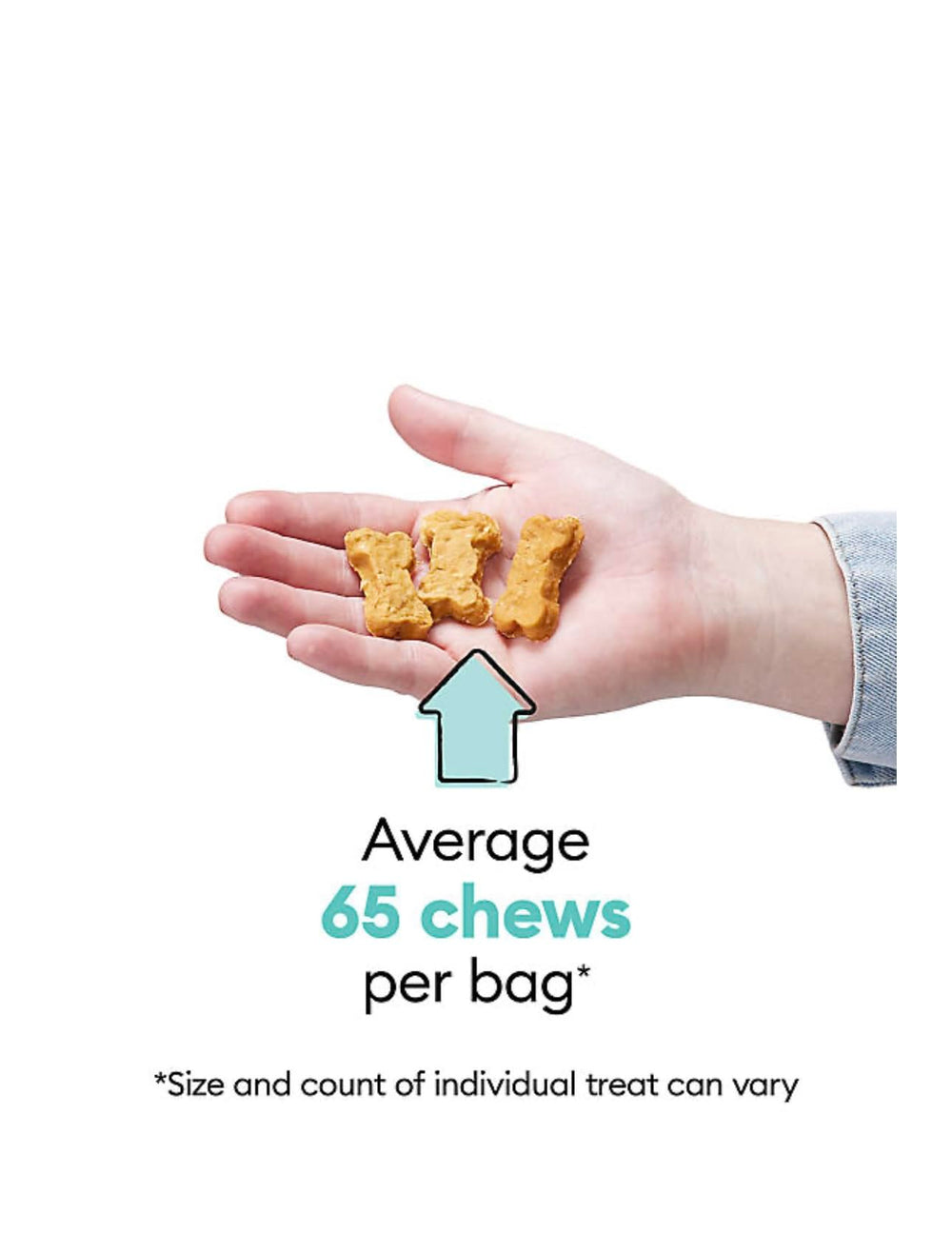 Wiggles & Wags peanut butter dog treats bag display highlighting flavor