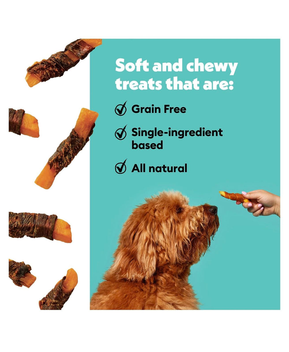 Wiggles & Wags Twists 16-ounce bag display with DN Essentials dispenser