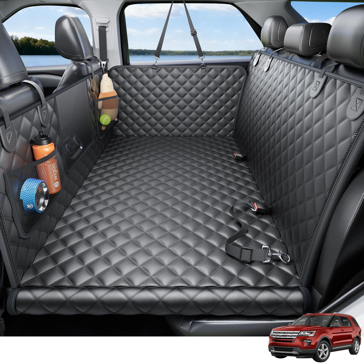 Wigoo dog car seat cover back seat hammock for secure rides