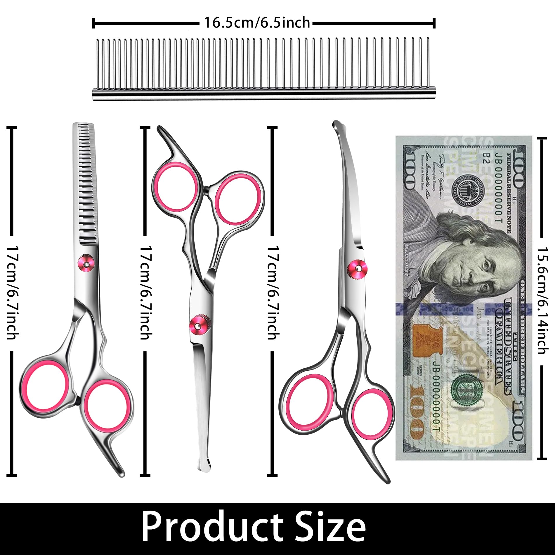 Wikdey dog grooming scissors curved blade for shaping coats with precision