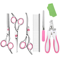 Wikdey dog grooming scissors rounded-tip for safe trims around sensitive areas