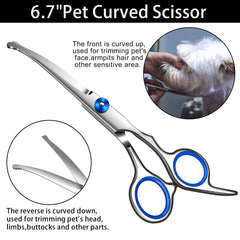 Wikdey pet grooming comb helps blend fur after trimming for a natural look