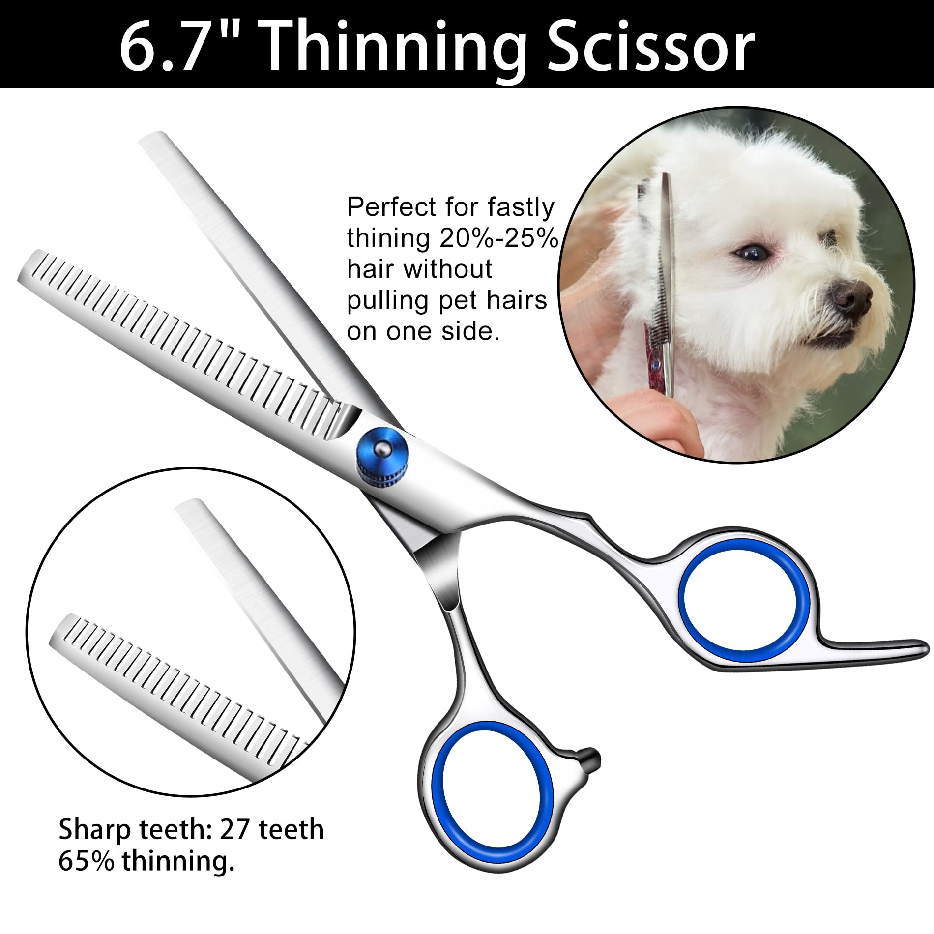 Wikdey safety round tip closeup illustrates pet-safe trimming around eyes and ears