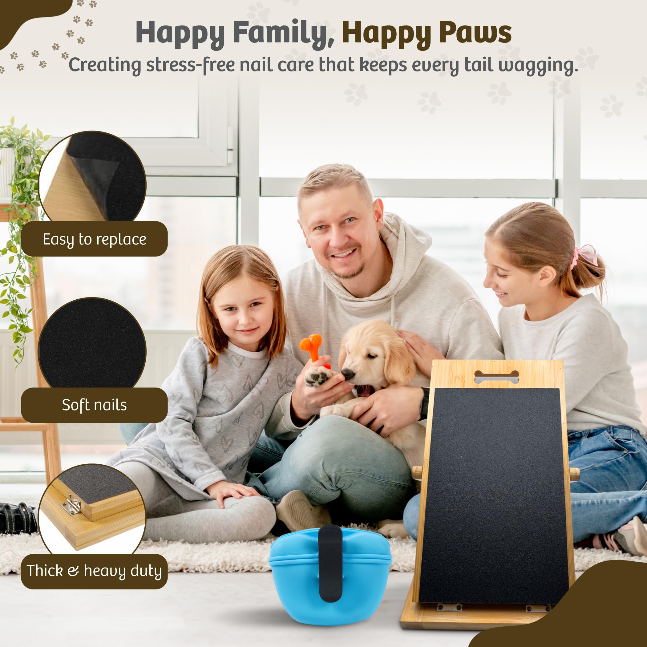 Wiki3C non-slip bottom pads keep the board steady during grooming.