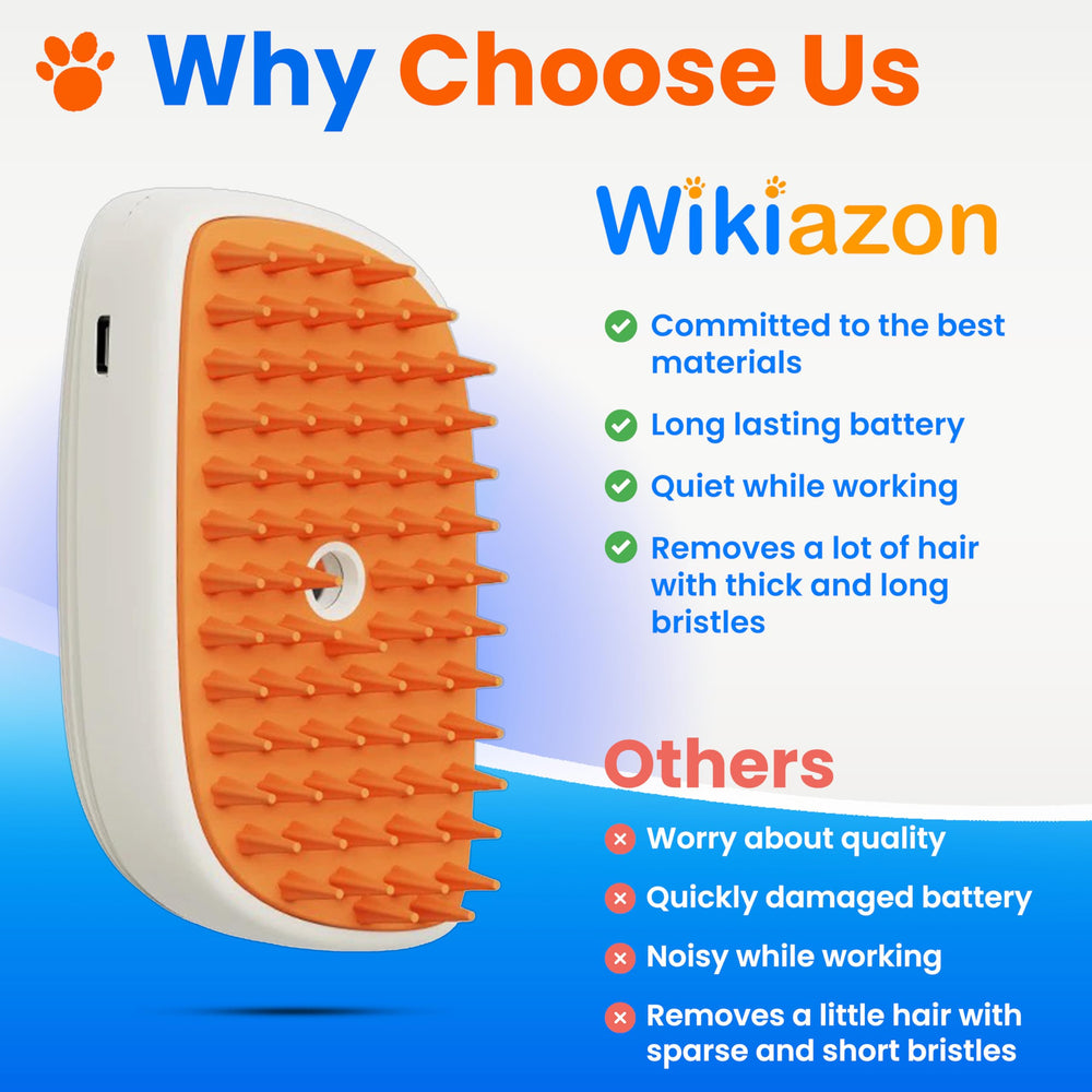 WIKIAZON pet steam brush travel-ready design supports mobile grooming