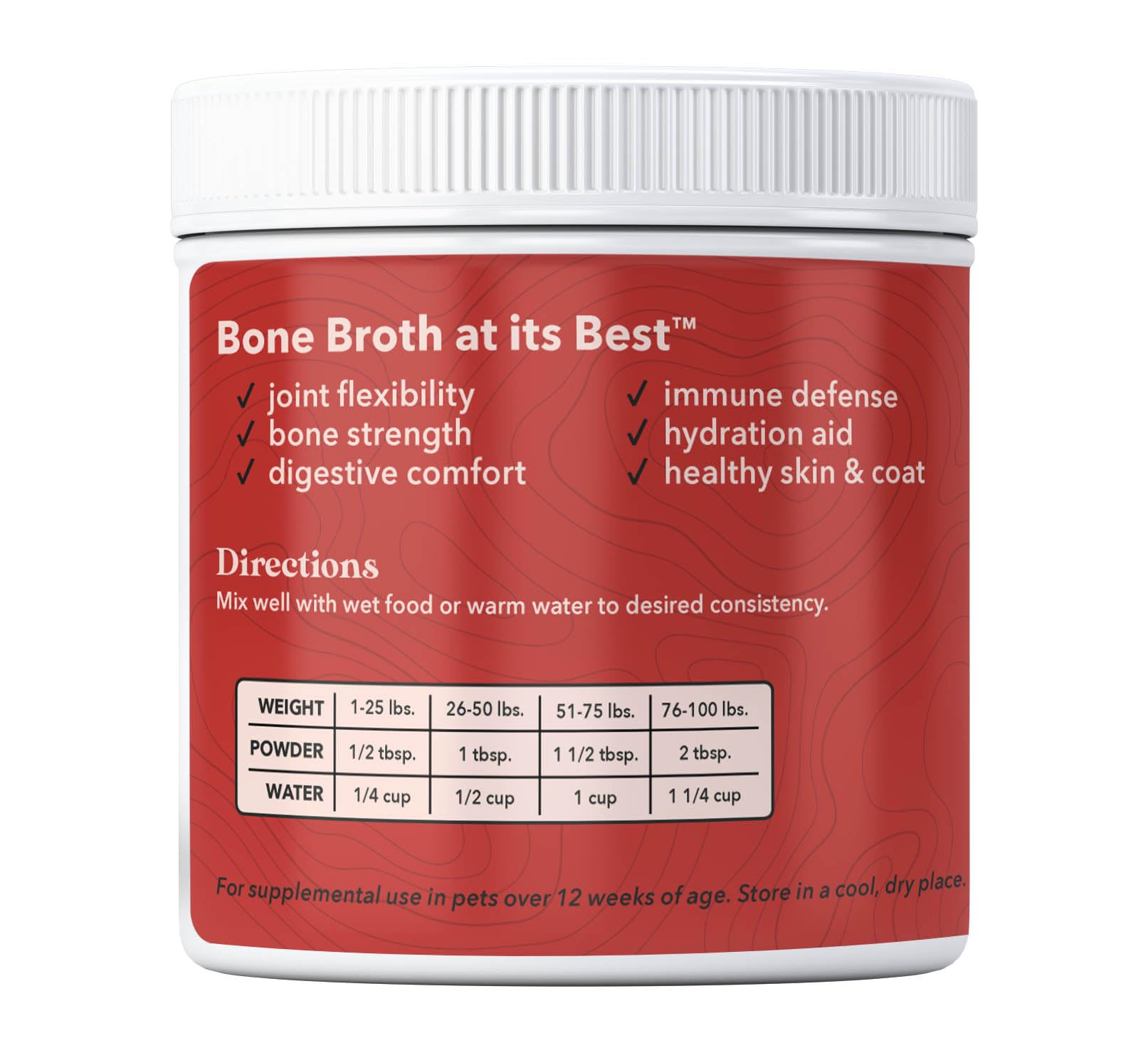 Wild Acre bone broth poured into a dog's bowl for appetite support.
