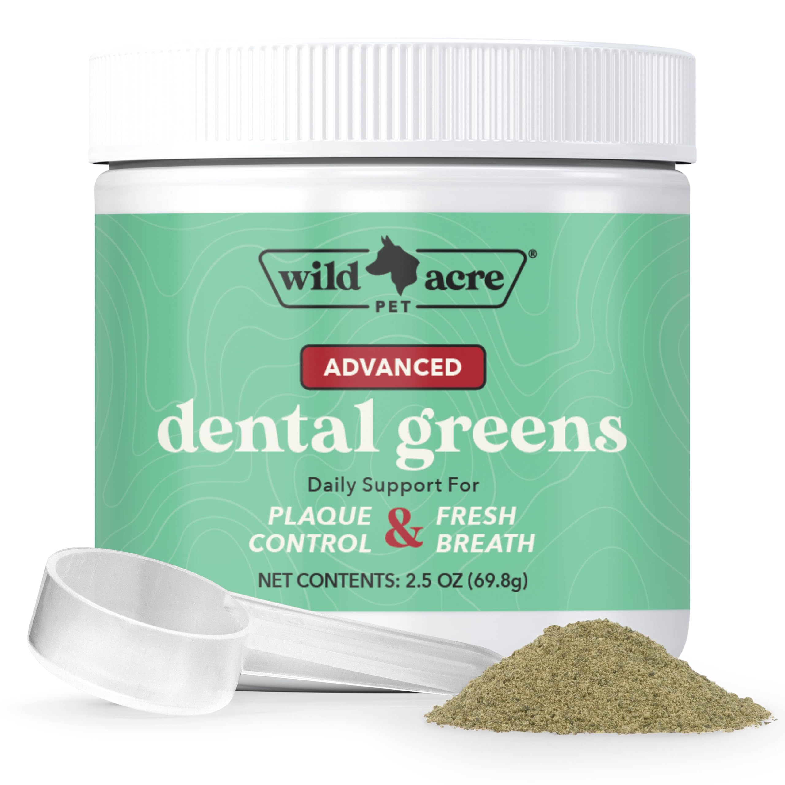 Wild Acre dental powder tub closeup—natural ingredients for dental care.
