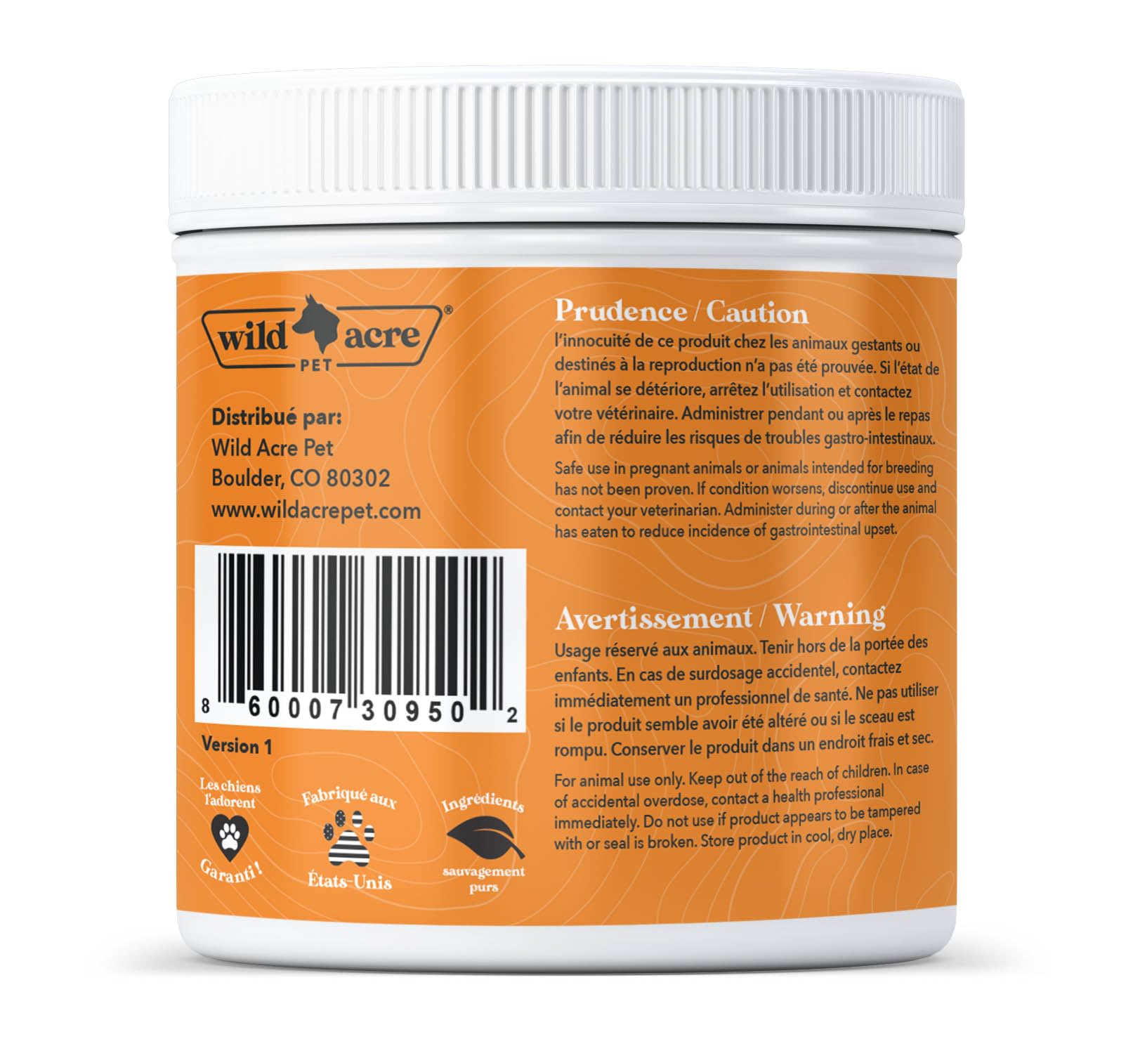 Wild Acre pumpkin powder dog-treat serves as tasty digestion-support option.