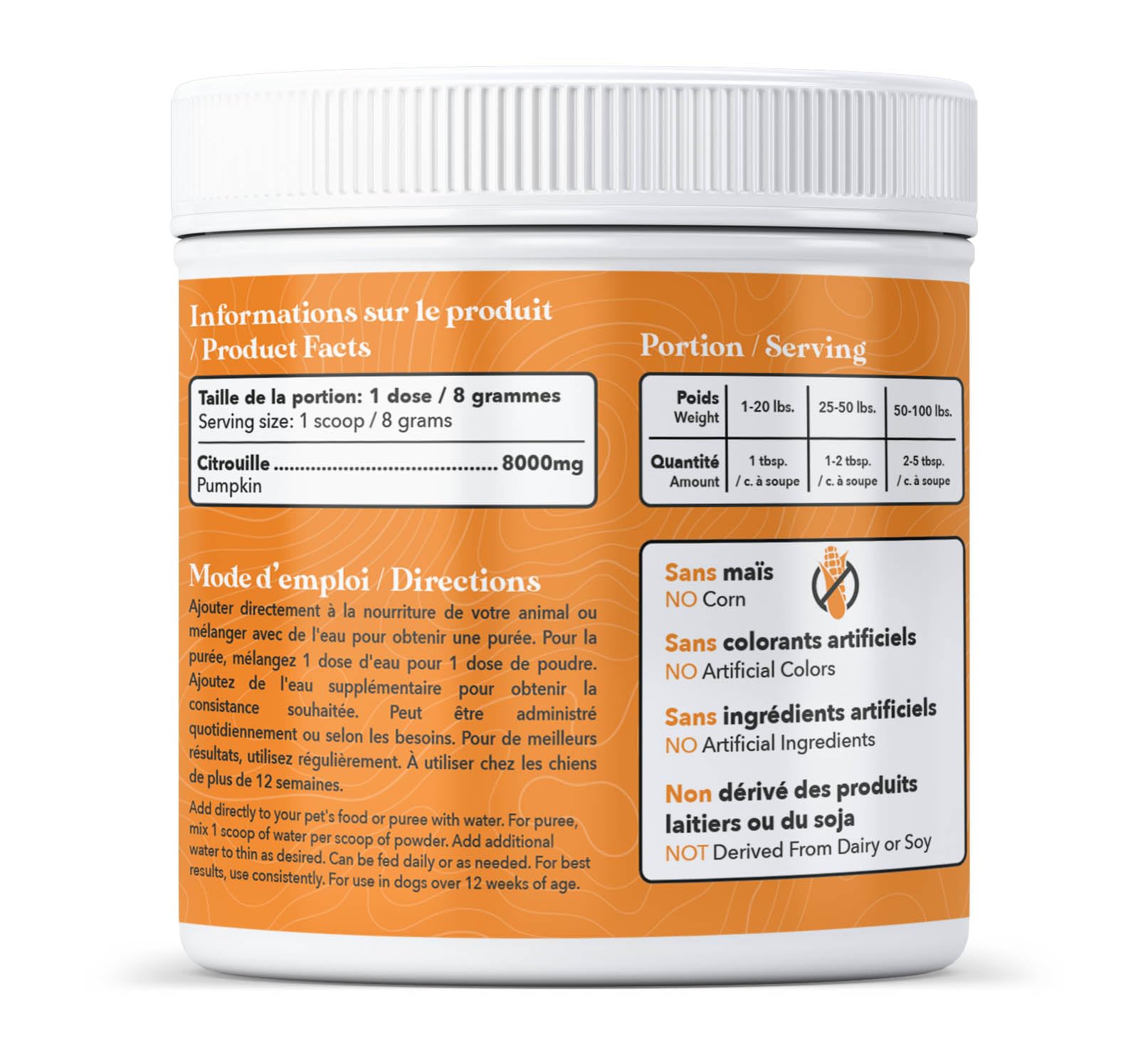 Wild Acre pumpkin powder travel-friendly pack enables easy on-the-go feeding.