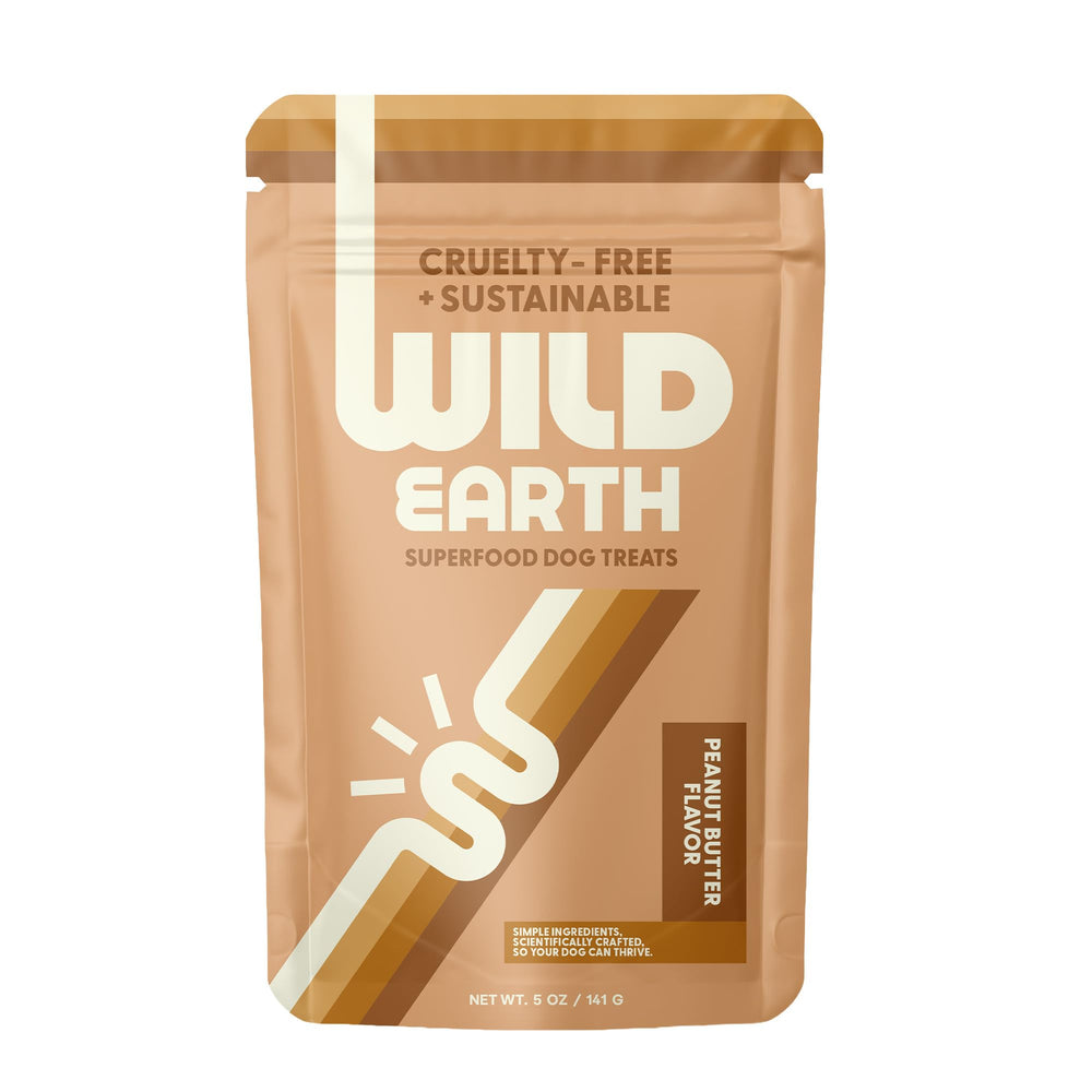 Wild Earth peanut-butter-treat-pack-shot showing omega-rich daily reward option.