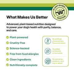 Wild Earth ingredients spinach and pumpkin support digestion and fiber.