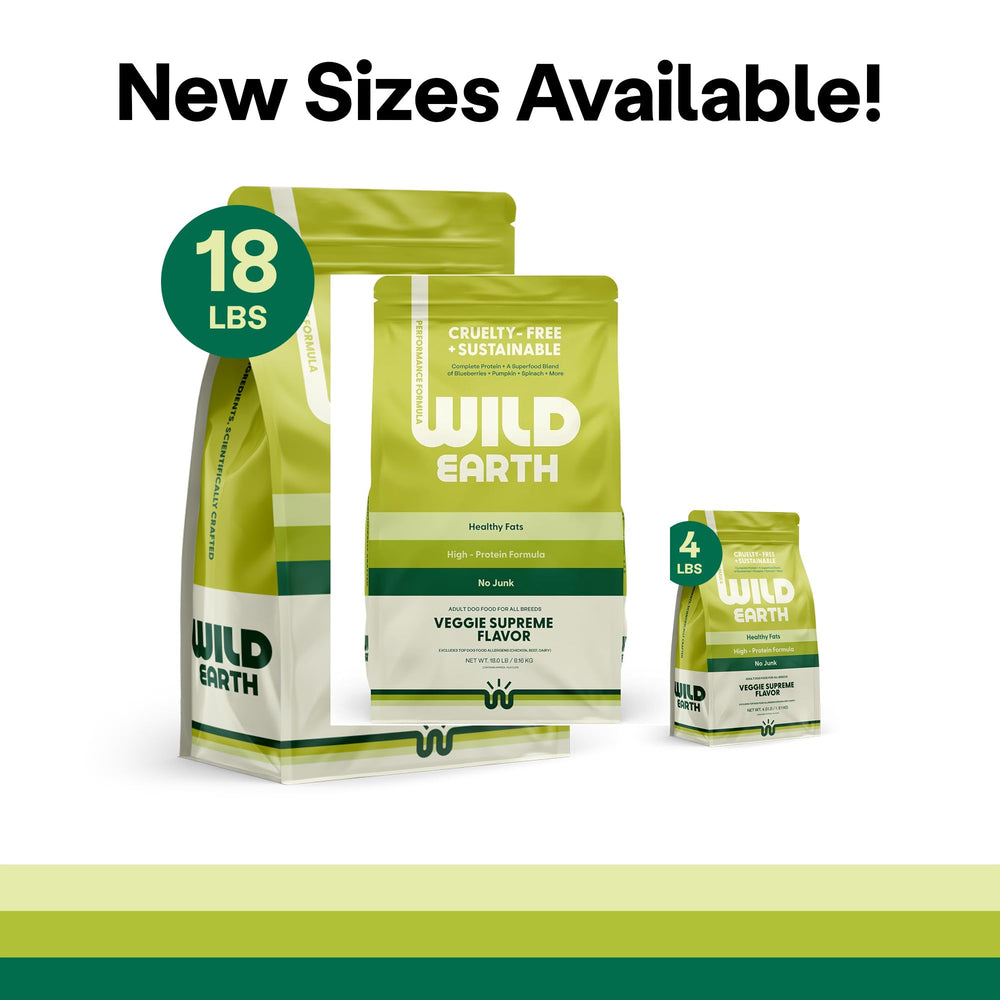 Wild Earth Veggie Supreme sustainability footprint reduces water and emissions