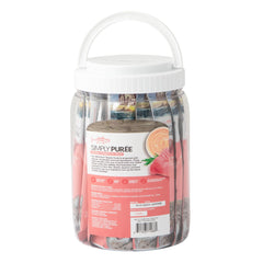 Wild Eats Simply Puree Ahi Tuna Tub serving photo showing easy single-serving portions.